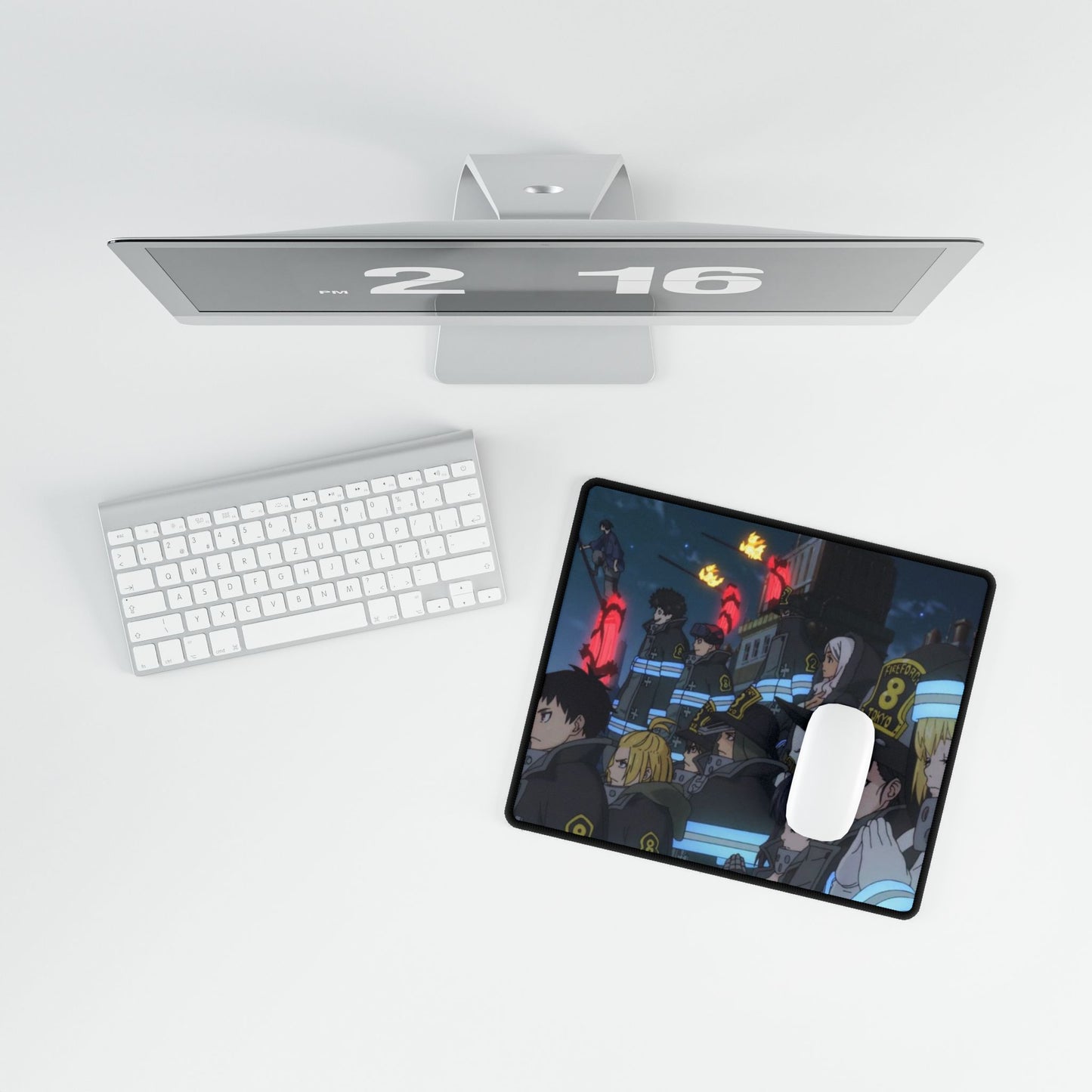 Fire Force Company 8 Desk Mat - Anime Keyboard Pad, Team Shot Desk Mat, Manga Gaming Accessory, Otaku Gift