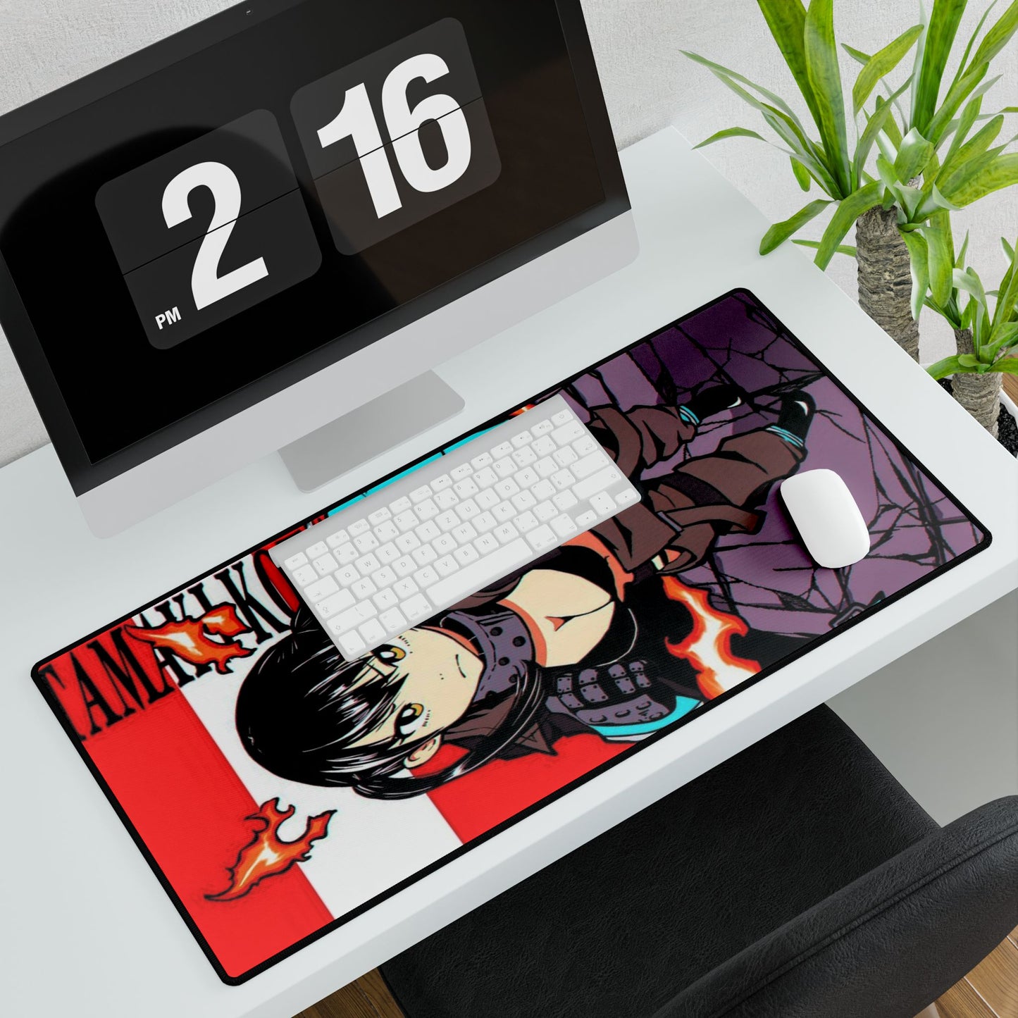 Tamaki Kotatsu Desk Mat - Fire Force Anime Mousepad - Lucky Lure Design - Extended Size Gaming Mat - Manga Fan Gift, Anime-Inspired Desk Mat