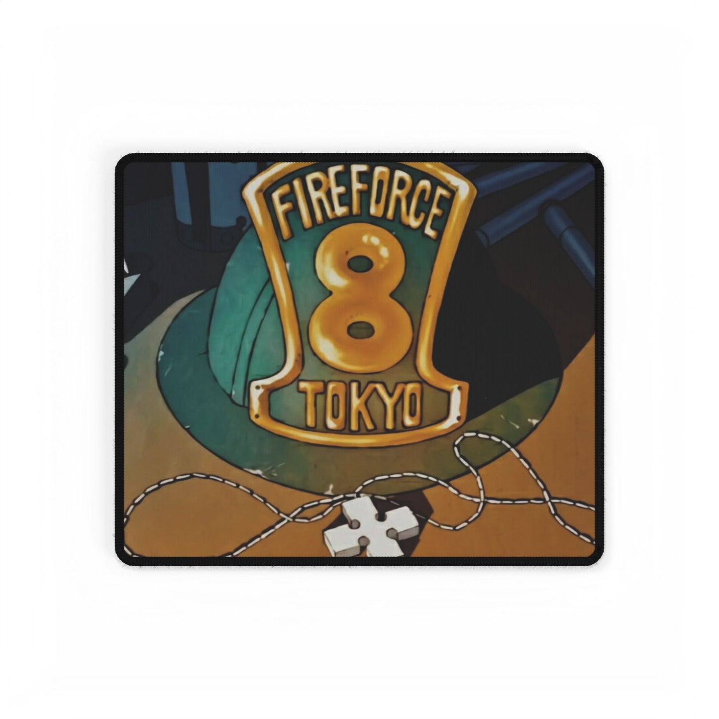 Fire force 8 Tokyo, Desk, Mat,  Anime Gaming Mat - Extended Size - Emblem Design - Manga Fan Gift