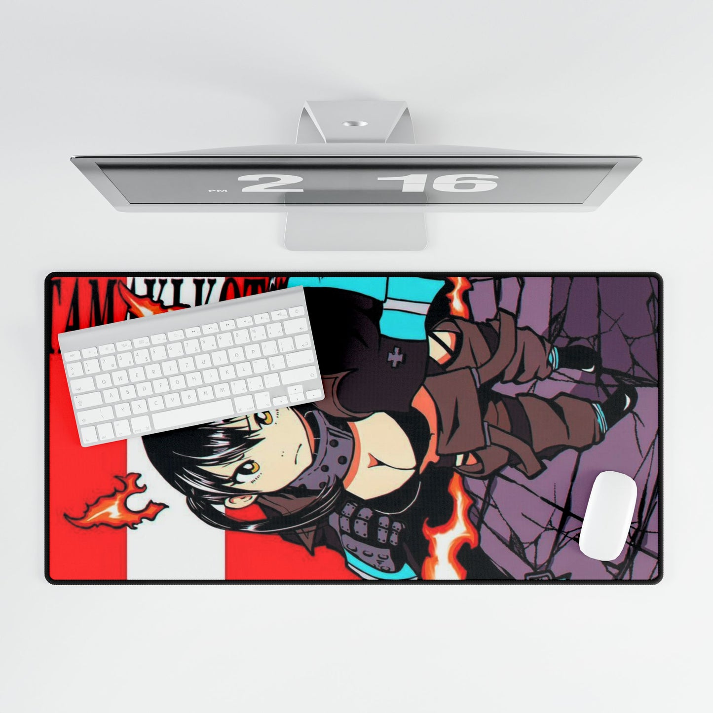 Tamaki Kotatsu Desk Mat - Fire Force Anime Mousepad - Lucky Lure Design - Extended Size Gaming Mat - Manga Fan Gift, Anime-Inspired Desk Mat
