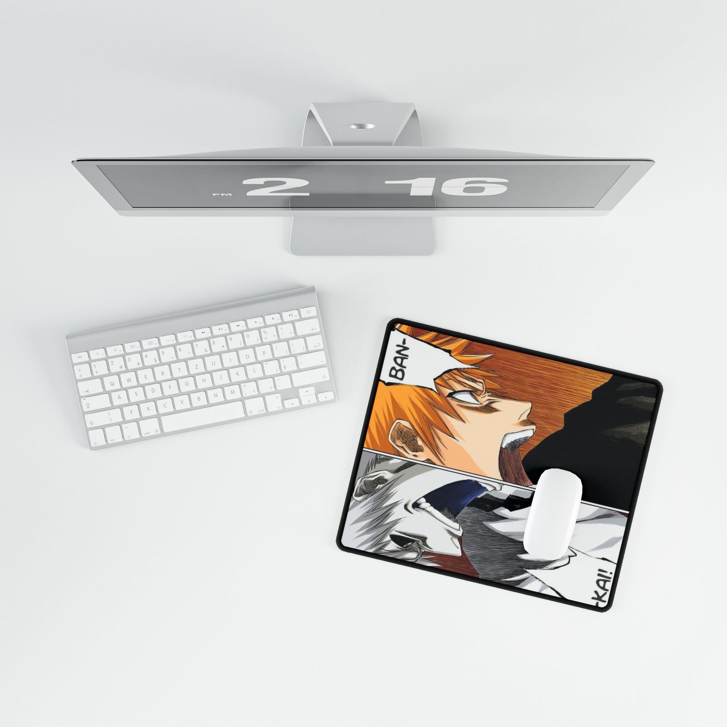 Bleach Desk Mats - Ichigo Zangetsu Anime Manga Sword Hollow Soul Reaper Society White, Anime Desk Mat, Manga Mouse Pad, Shonen Work Mat,