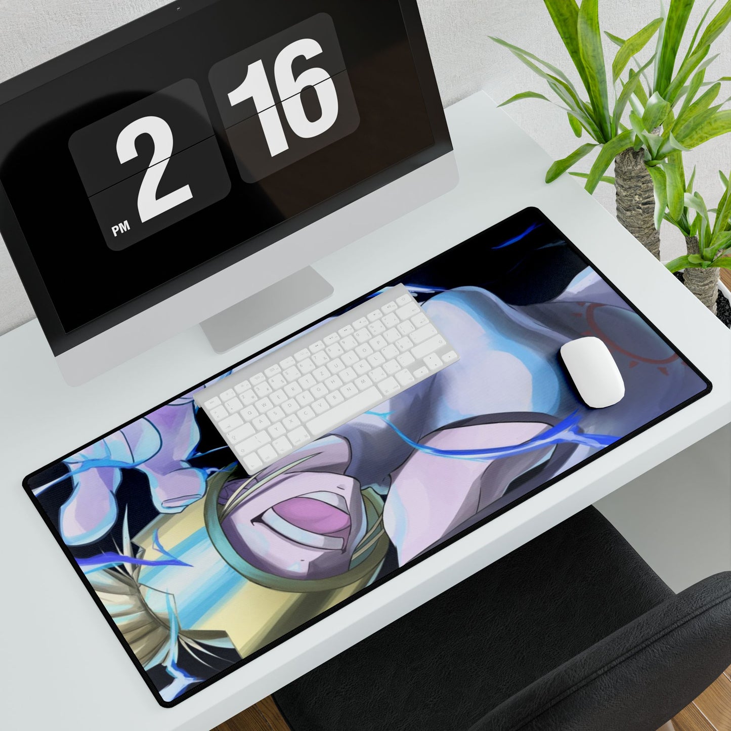Haumea Desk Mat - Fire Force Anime Keyboard Pad, Manga Desk Mat, Otaku Gaming Accessory, Lightning Girl