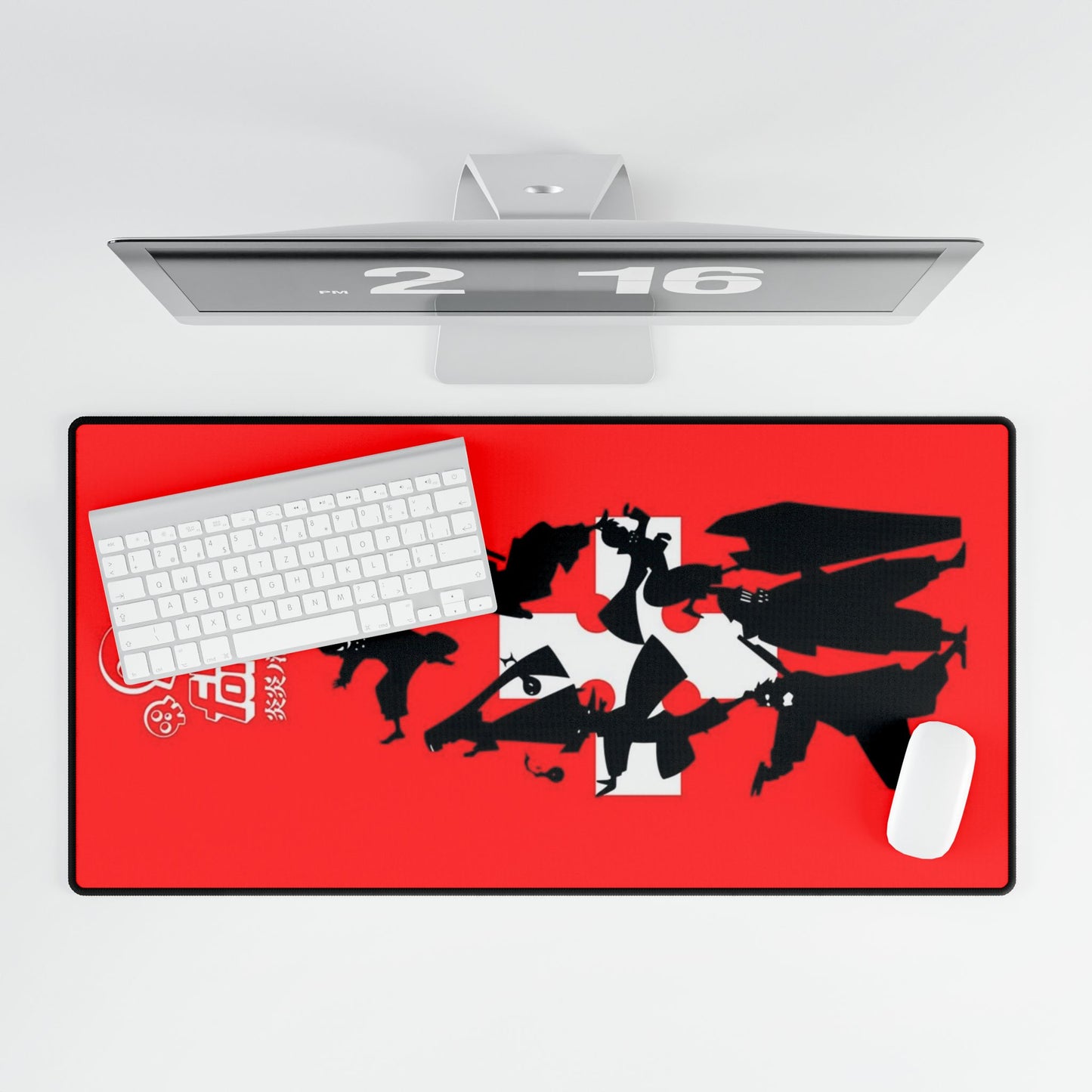 Fire Force Silhouette Desk Mat - Anime Keyboard Pad, Company 8 Desk Mat, Manga Gaming Accessory, Otaku Gift