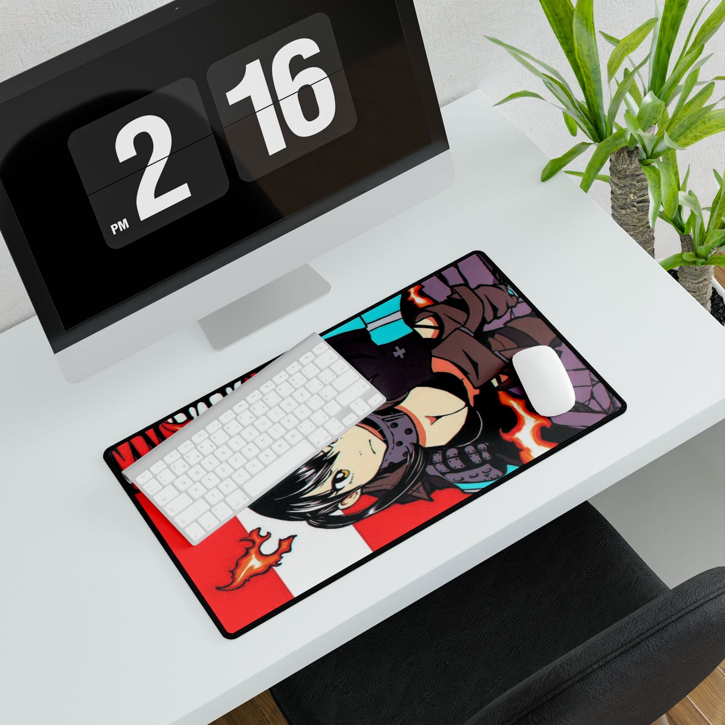 Tamaki Kotatsu Desk Mat - Fire Force Anime Mousepad - Lucky Lure Design - Extended Size Gaming Mat - Manga Fan Gift, Anime-Inspired Desk Mat