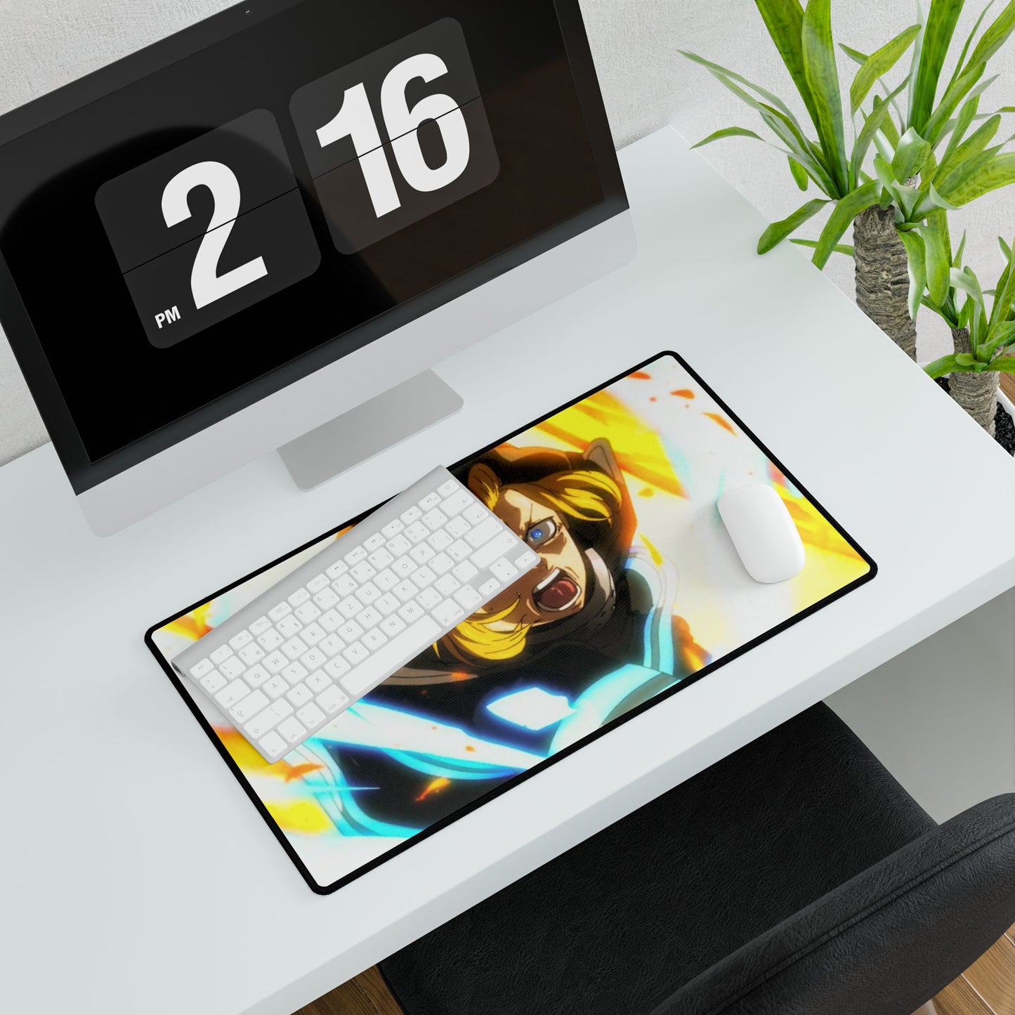 Arthur Boyle "Excalibur" Desk Mat - Fire Force Anime Keyboard Pad, Knight King Gaming Mat, Manga Desk Decor, Otaku Gift