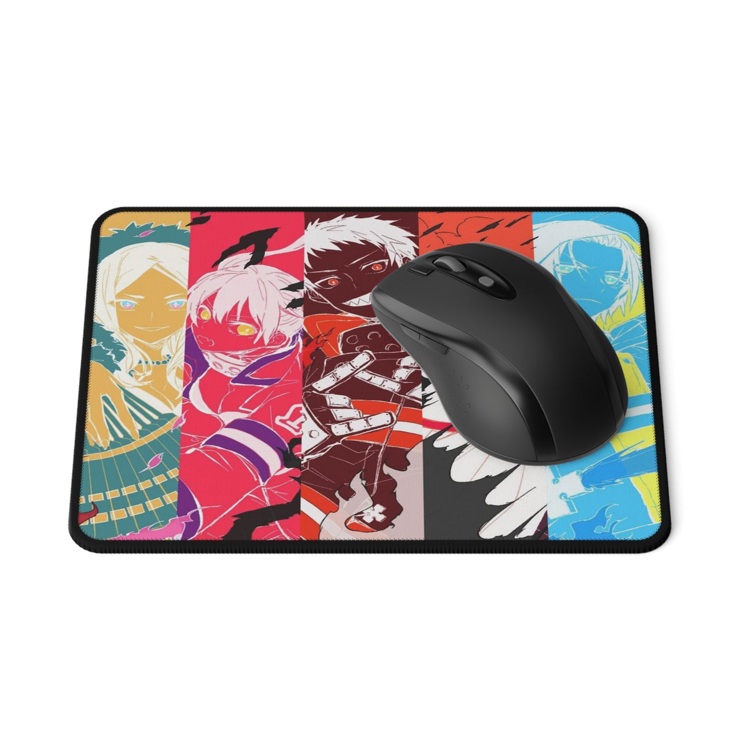 Fire Force Character Panel Gaming Mouse Pad - Non-Slip Mat, Anime Character Collage, Manga Gaming Pad, Otaku Gift